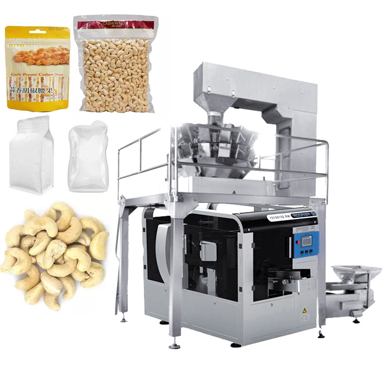 Automatic stand up pouch sealing filling line almond packaging machine kernel groundnut packaging machine and counting