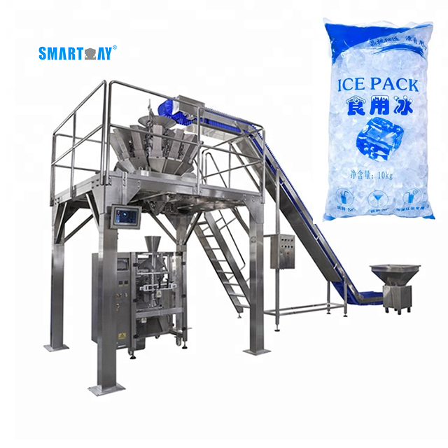 CE Automatic multi-function stainless steel 304 ice cube packing machine for 1-50 kg