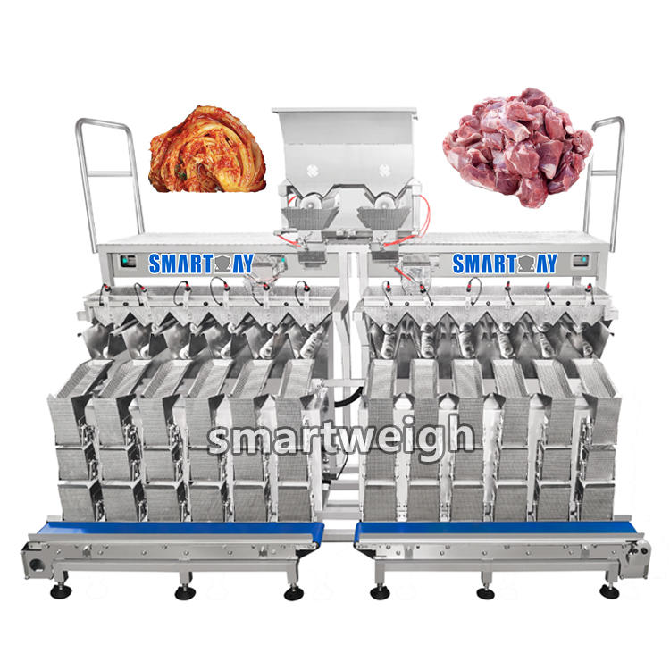 Multifunction sticky  saucing meat packaging machine multihead linear combination weigher pickle packing machine