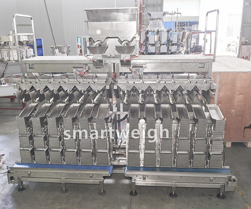 Multifunction sticky  saucing meat packaging machine multihead linear combination weigher pickle packing machine