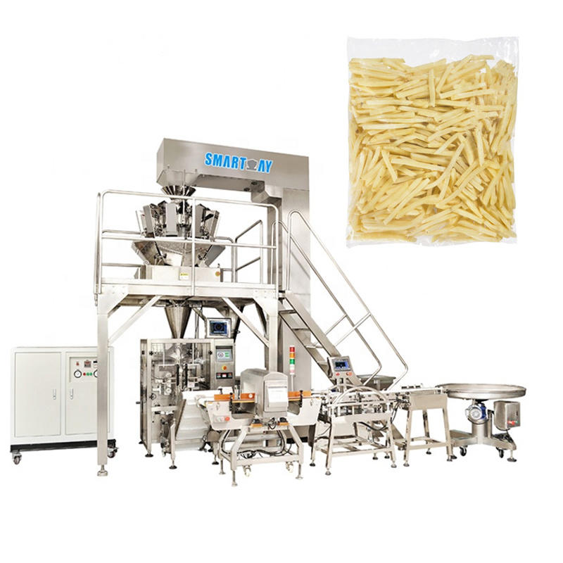 Multifunction auto french fries packing machine for pillow bag