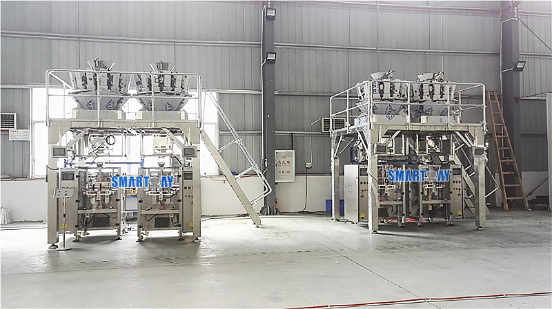 High speed vertical double bagger packaging machine twins packing machine for popcorn corn puffed food