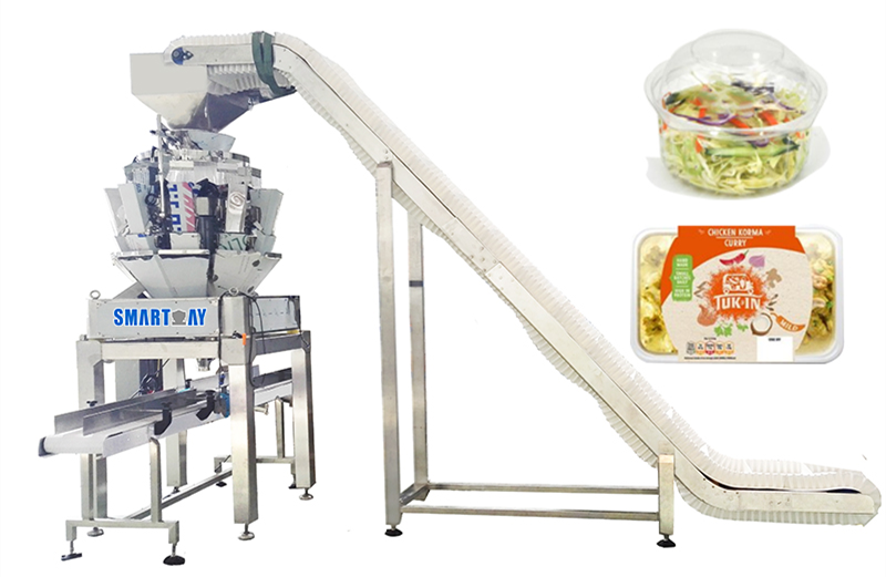 Tray filling and sealing Packing line